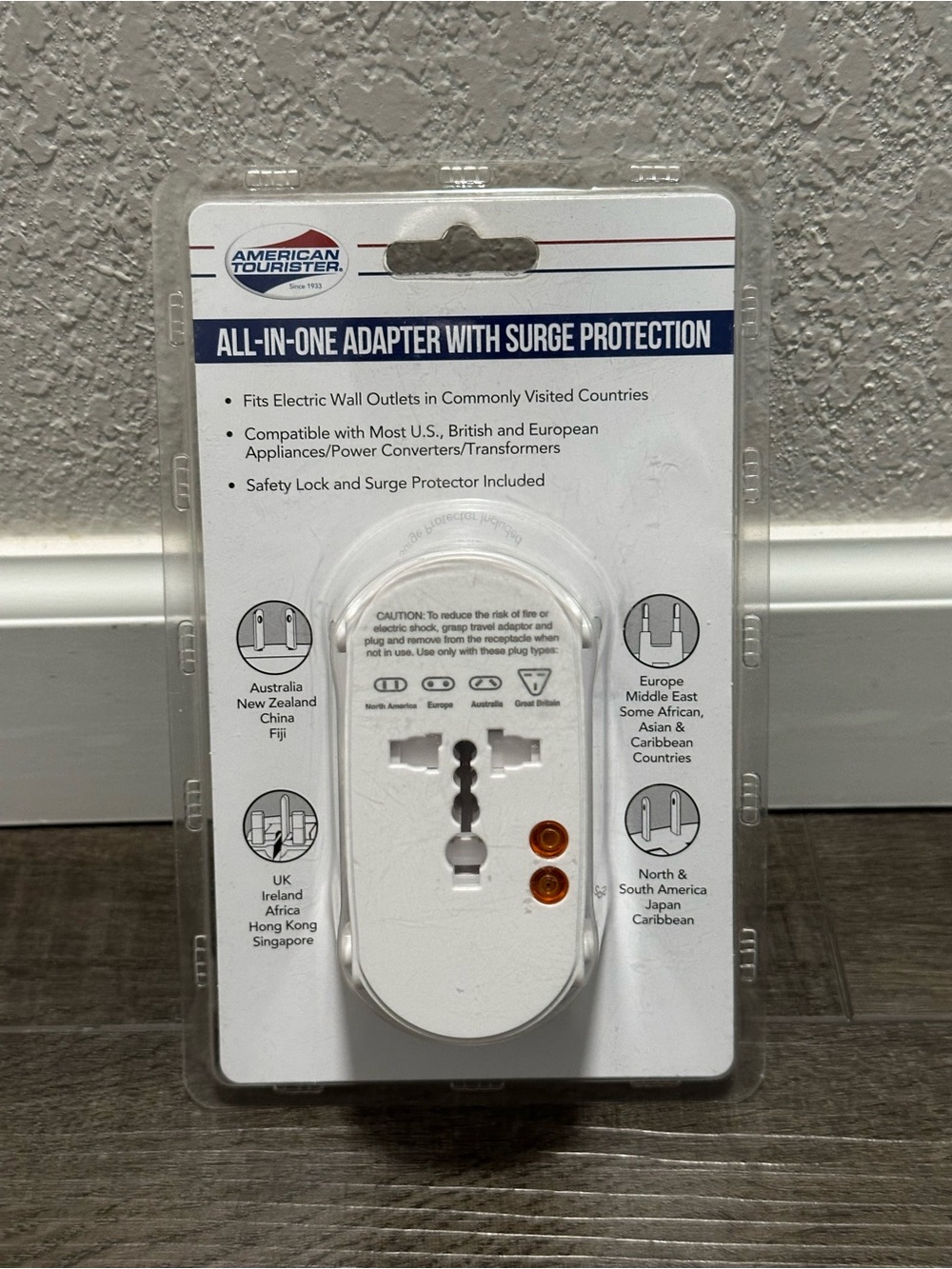 American Tourister White All-In-One Travel Surge Adapter